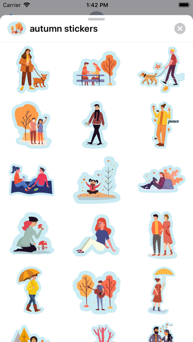 Screenshot #1 pour Autumn emoji & Fall Stickers