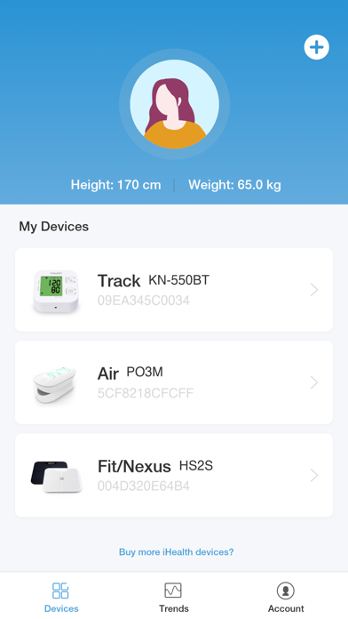 iHealth MyVitals Screenshot