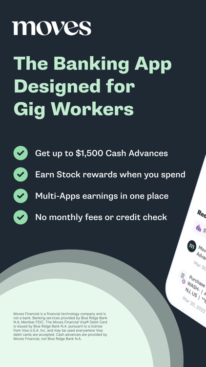 Moves: Banking For Gig Workers screenshot-0