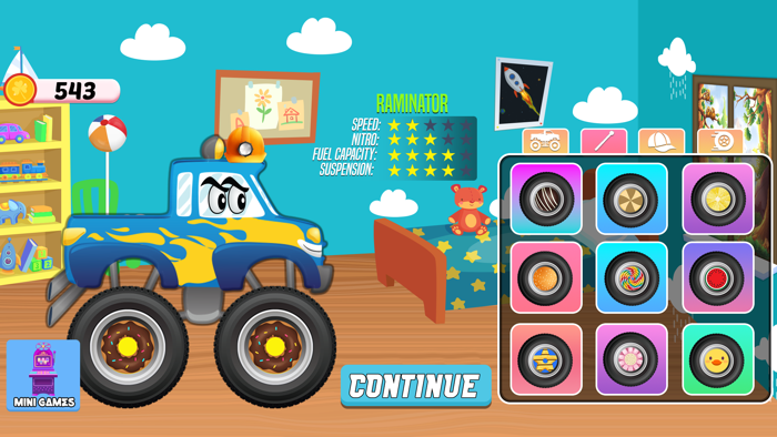 Monster Trucks Stunt Race Game