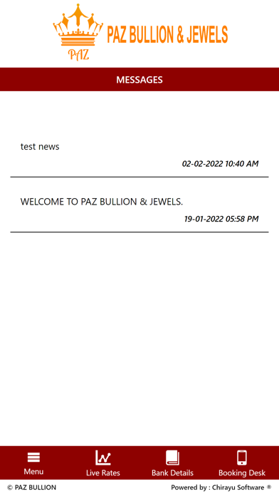 Paz Bullion Screenshot