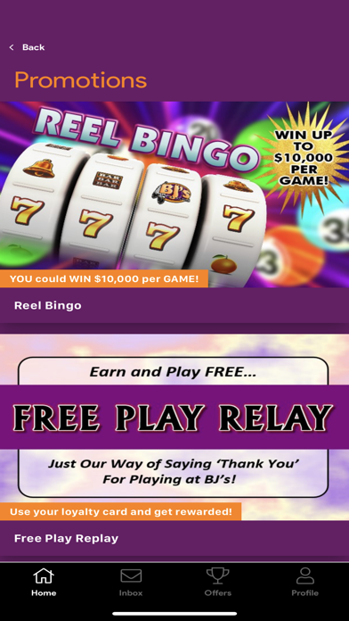 BJ's Bingo & Gaming Screenshot