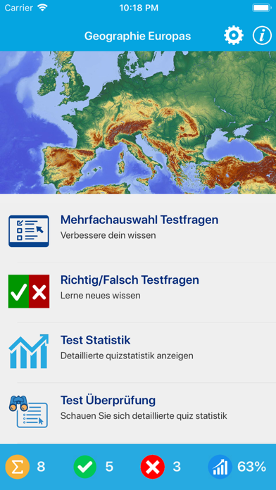 Screenshot #1 pour Geographie Europas Quiz