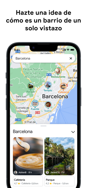 ‎Google Maps - rutas y comida Screenshot