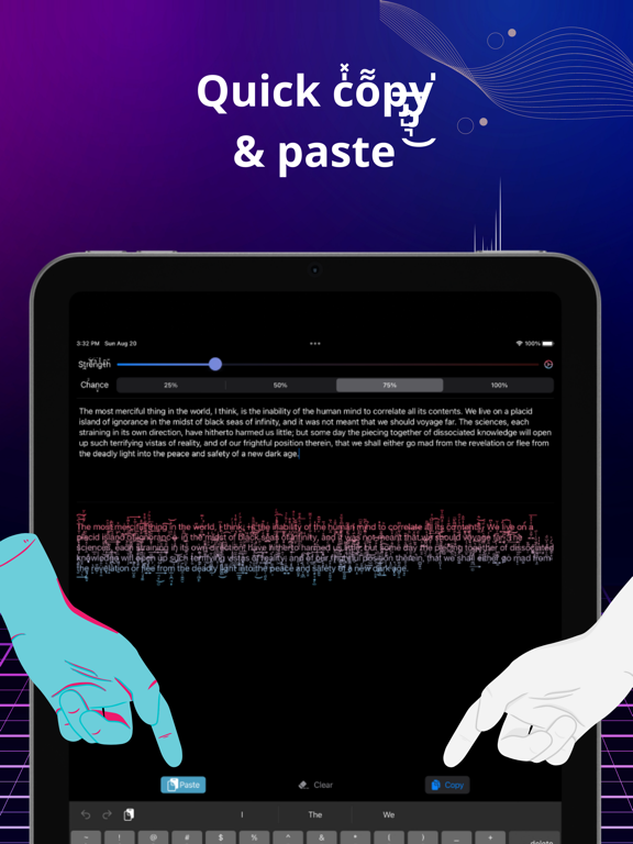 Glitch Text: Fancy Symbols iPad screenshot 2 - Entertainment app