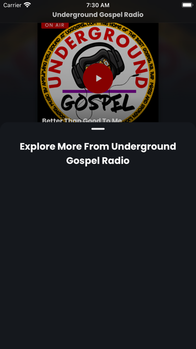 Underground Gospel Radio Screenshot