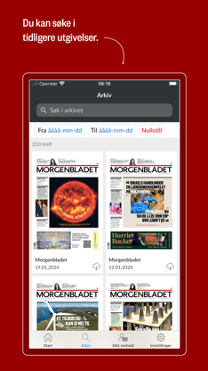 Morgenbladet e-avis screenshot 2
