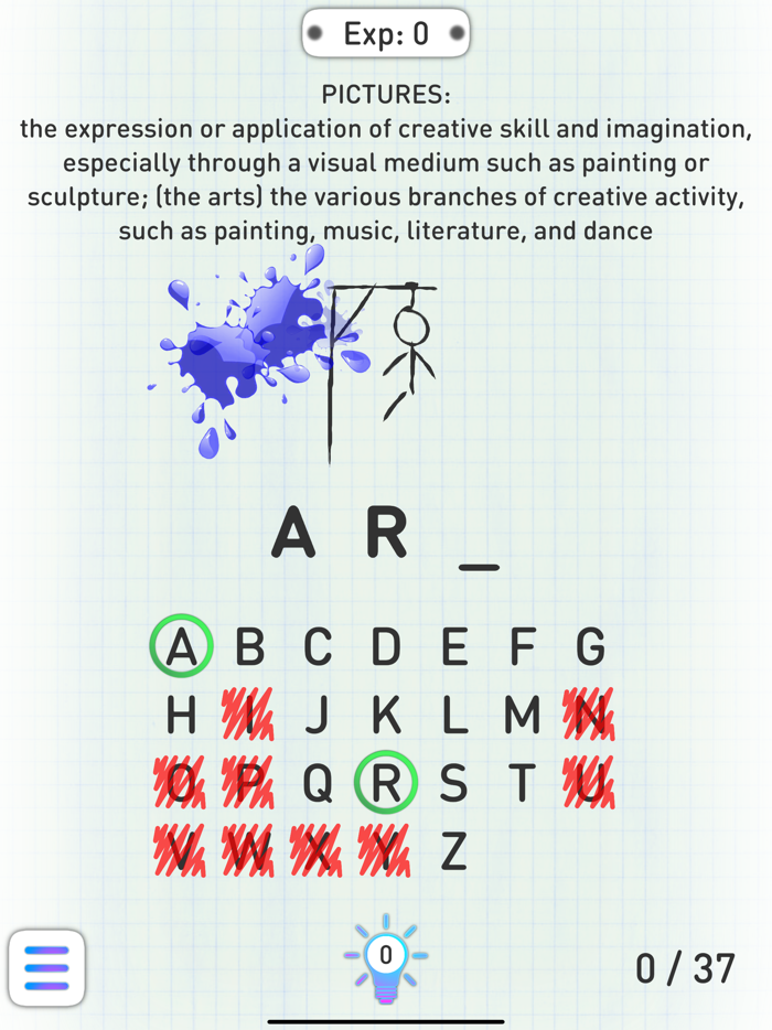 Hangman in words with friends