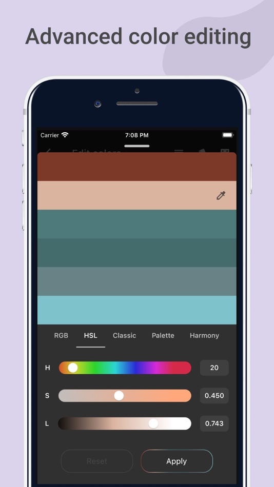 #5. Color Wheel: Palette ColorGear (iOS) 由: Yevhenii Kuzmenko