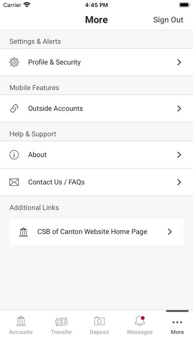 CSB of Canton Mobile Screenshot