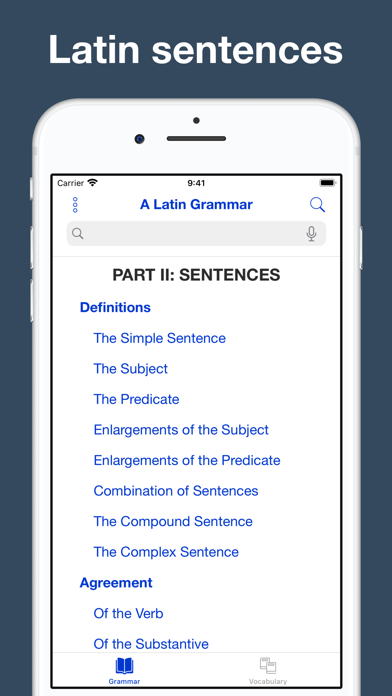 Screenshot #2 pour A Latin Grammar