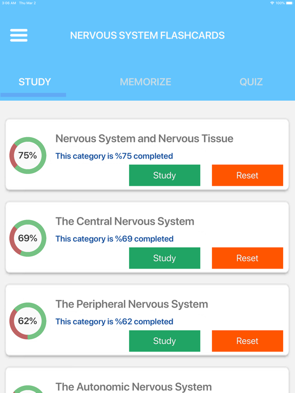 Screenshot #5 pour Nervous System Study Cards