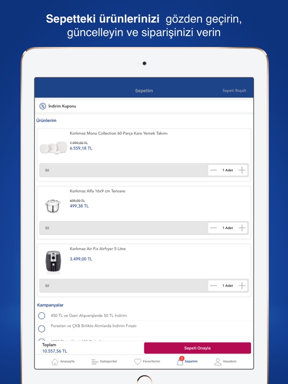 Korkmaz iPad screenshot 7 - Shopping app