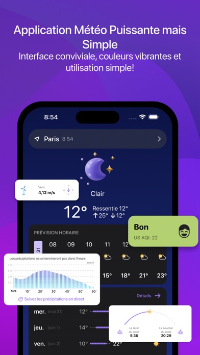 Screenshot #2 pour HeyWeather: Prévision Précises