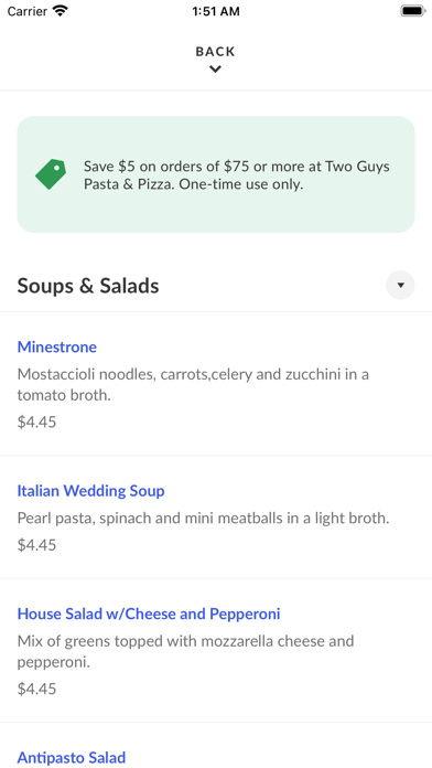 Two Guys Pasta & Pizza Screenshot