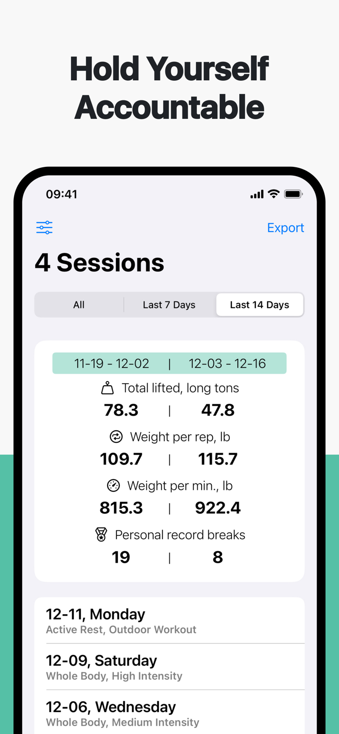 Simple Workout Log - Ironotes
