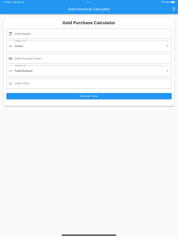 Gold Purchase Calculator