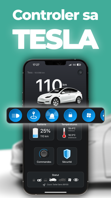 Screenshot #1 pour Teslamote : remote for Tesla
