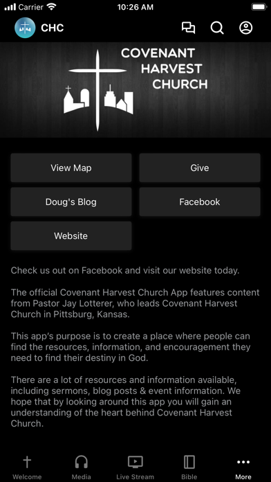 Covenant Harvest Church Screenshot