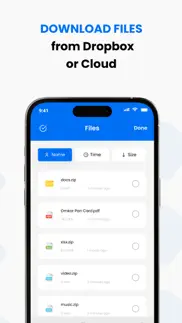 easy unzip / zip files iphone screenshot 3