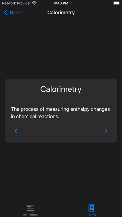 Glossary of Chemistry Terms Screenshot