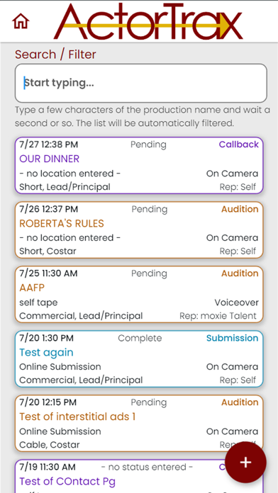 ActorTrax Screenshot