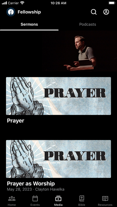 Fellowship. Bible. Church. Screenshot