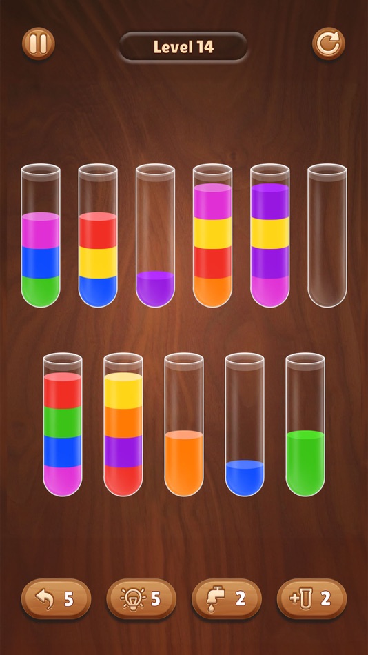 #5. Color Water Sort Wooden Puzzle (iOS) 由: Kim Chinh Nguyen Thi