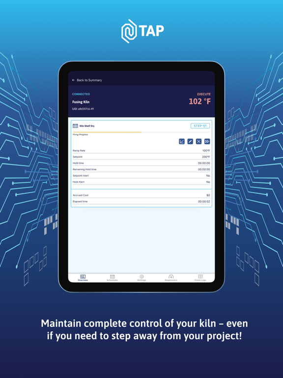 Screenshot #5 pour TAP Kiln Control Mobile