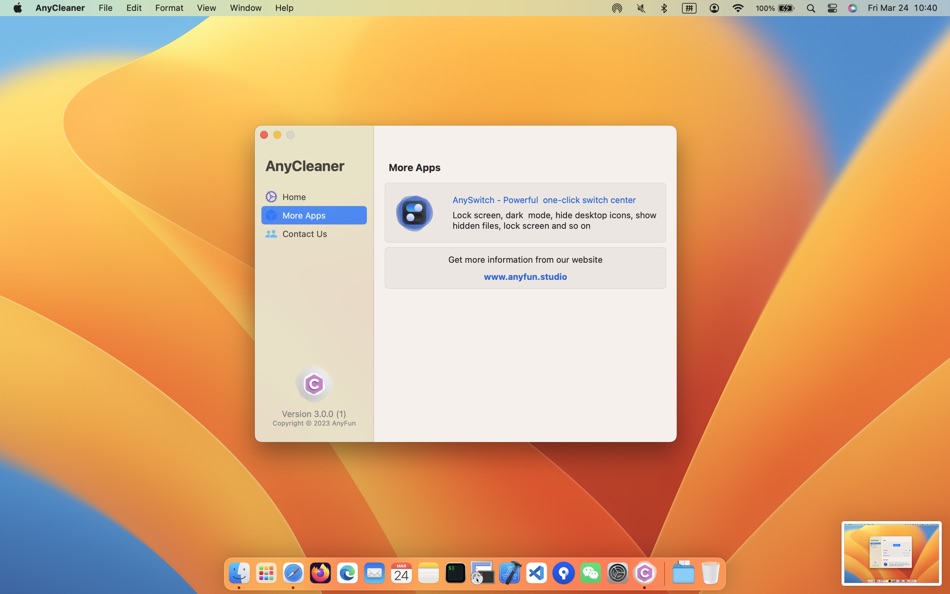 #2. AnyCleaner - Powerful cleaner (macOS) Podle: 小兰 汪