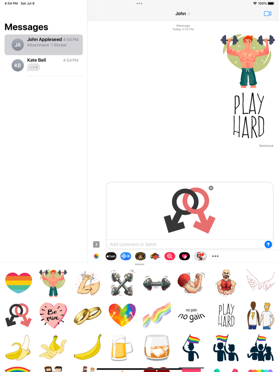 Screenshot #5 pour Fit Gay Couple Stickers