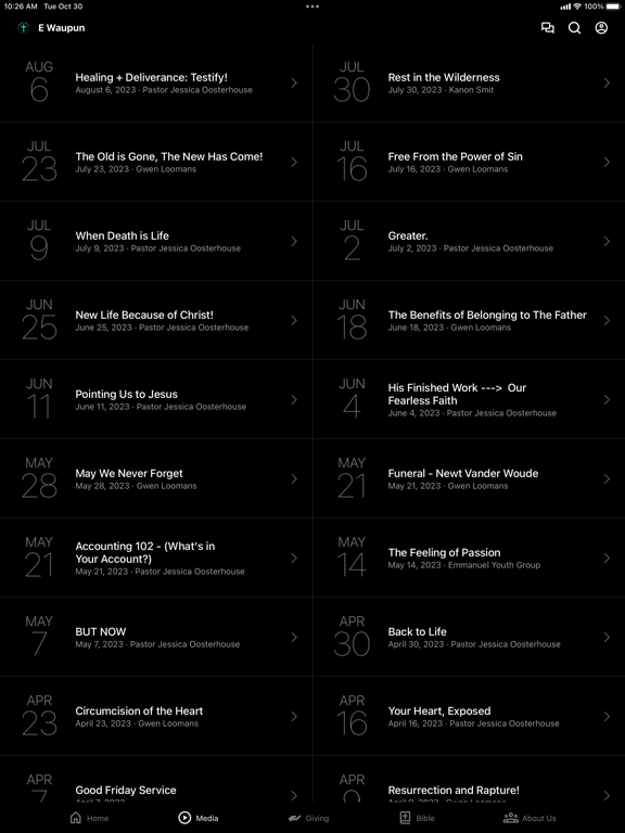 Emmanuel Waupun iPad screenshot 2 - Education app