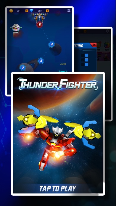 Thunder Fighter Superhero Game Screenshot