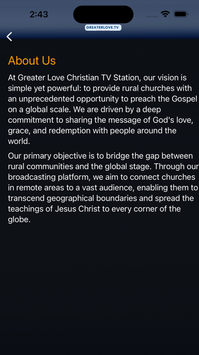 Greater Love TV Screenshot