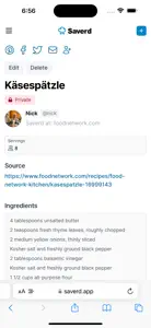 Saverd Recipe Clipper screenshot #4 for iPhone
