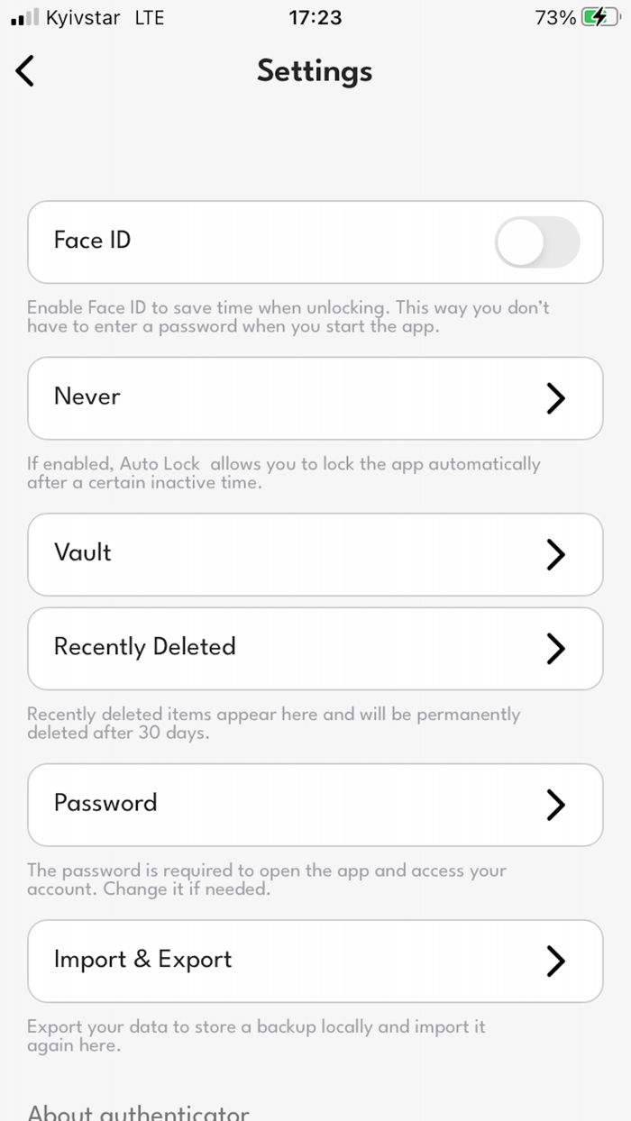 Account Authentication App