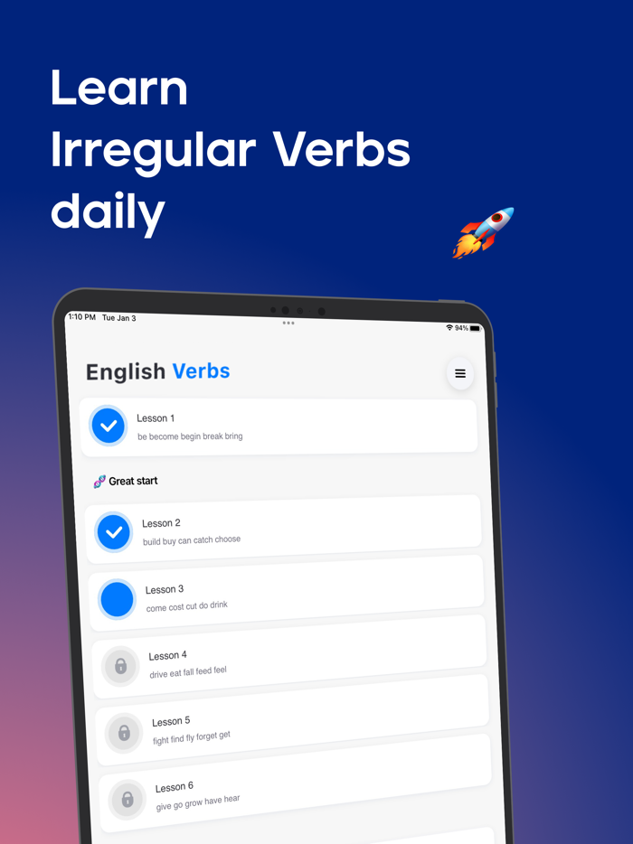 Irregular iVerbs of English