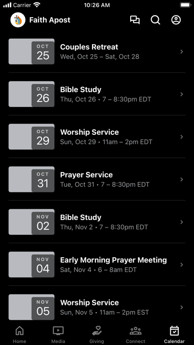 Faith Apostolic Ministries Screenshot