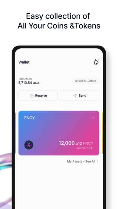 FNCY : Blockchain Platform Screenshot