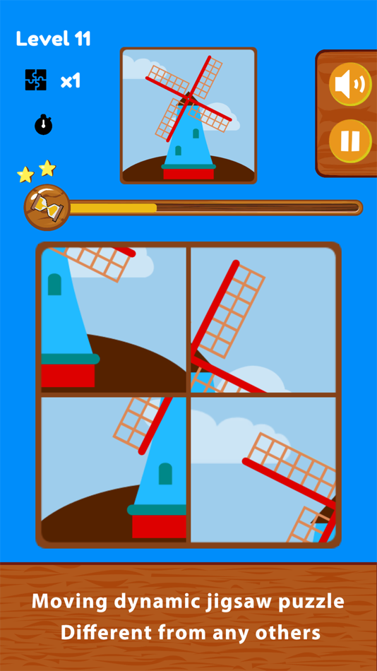 #1. Moving Jigsaw - Dynamic jigsaw (iOS) By: ASTER PLAY