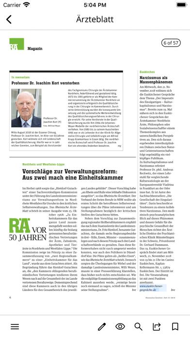 Rheinisches Ärzteblatt RÄ Screenshot
