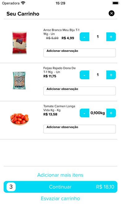 Santa Lúcia Delivery Screenshot