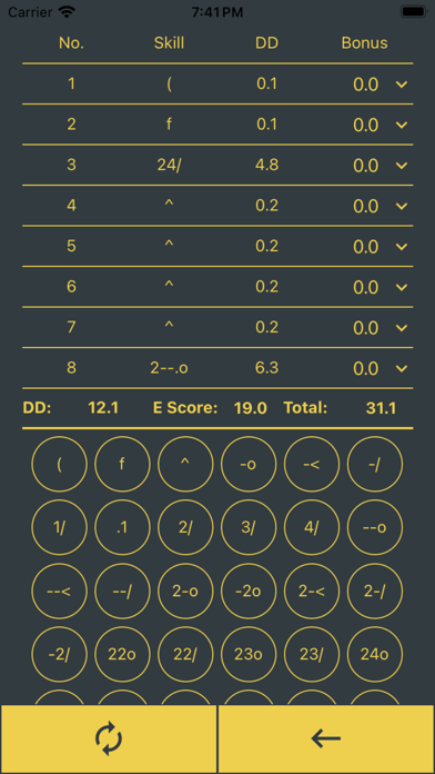 Tumbling Difficulty Calculator Screenshot