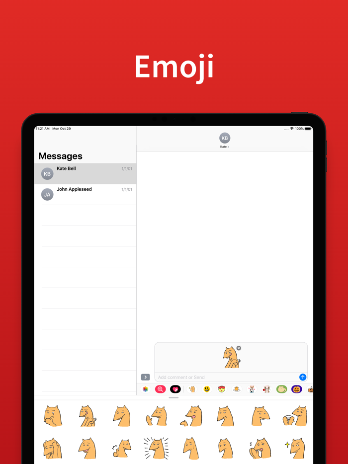 Cute fox top emoji and stickers