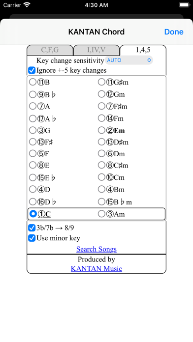 KANTAN Chord Screenshot