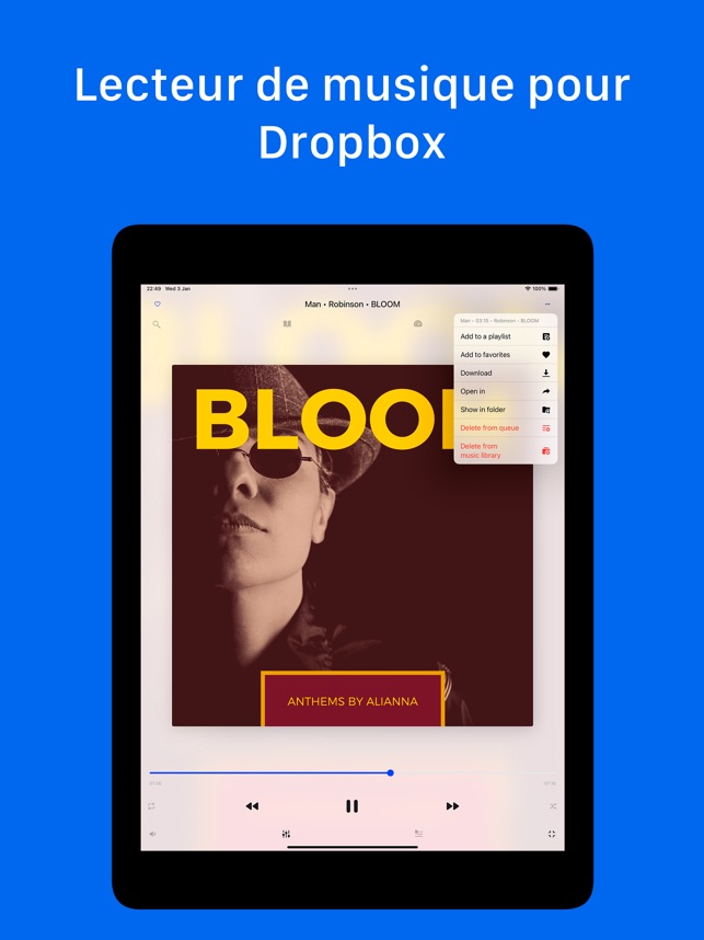 Musicbox: musique pour Dropbox dans l'App Store