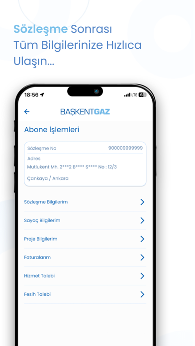 BAŞKENTGAZ Mobil Abone Screenshot