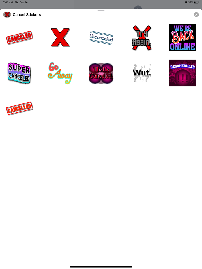 Cancel Stickers