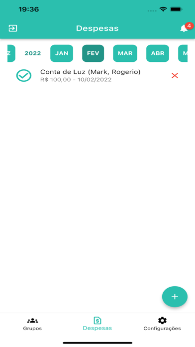 Despesas Coletivas Screenshot