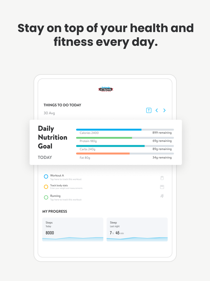 Seriously Strong Training App